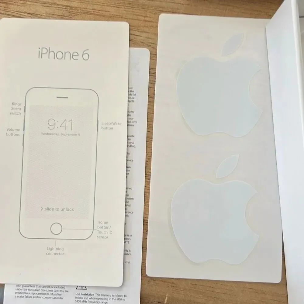 2 Apple iPhone 6 boxes with some accessories